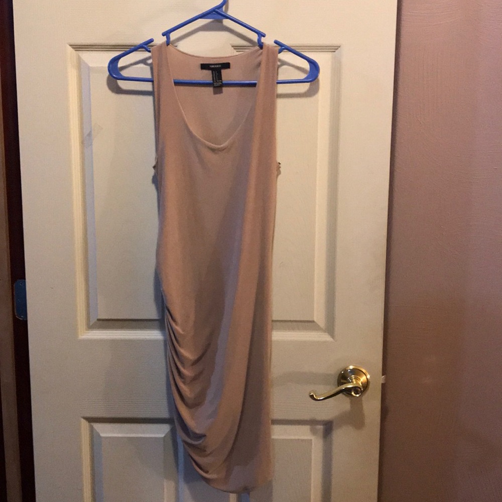 Forever 21 beige form fitting dress